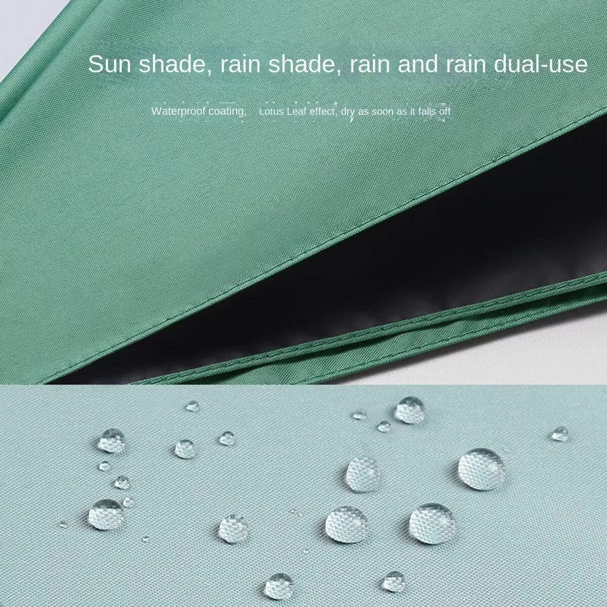Portable Mini Capsule Umbrella - Dual Use Sunshade and Rain Protection with Black Rubber Alloy Handle, Foldable Design