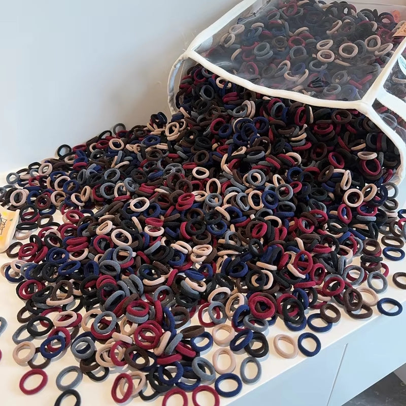 Elastic Hair Bands for Girls - Mini Colorful Nylon Headbands, Ponytail Holders, and Scrunchie Ornaments (20/50 Pcs)