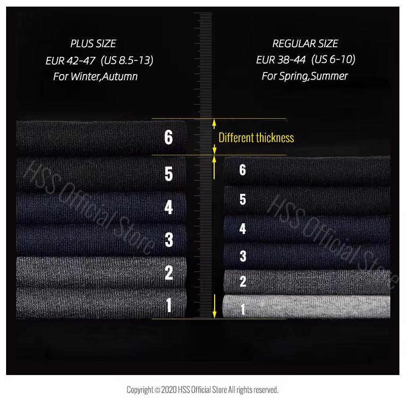 Men's Cotton Blend Business Socks - Soft, Breathable, Plus Size (6.5-14) - Available in 5 or 10 Pairs, Suitable for Summer and Winter