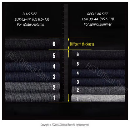 Men's Cotton Blend Business Socks - Soft, Breathable, Plus Size (6.5-14) - Available in 5 or 10 Pairs, Suitable for Summer and Winter