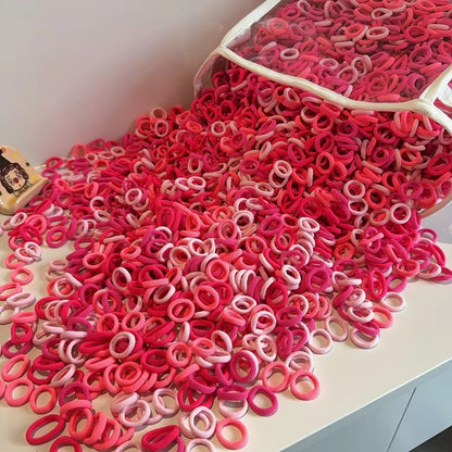 Elastic Hair Bands for Girls - Mini Colorful Nylon Headbands, Ponytail Holders, and Scrunchie Ornaments (20/50 Pcs)