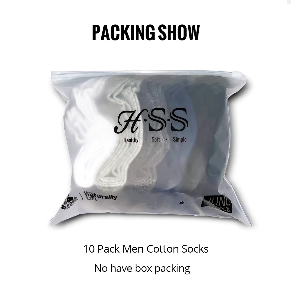 Men's Cotton Blend Business Socks - Soft, Breathable, Plus Size (6.5-14) - Available in 5 or 10 Pairs, Suitable for Summer and Winter