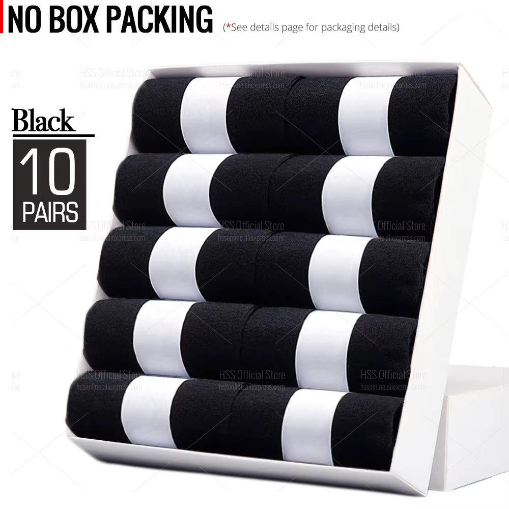 Men's Cotton Blend Business Socks - Soft, Breathable, Plus Size (6.5-14) - Available in 5 or 10 Pairs, Suitable for Summer and Winter