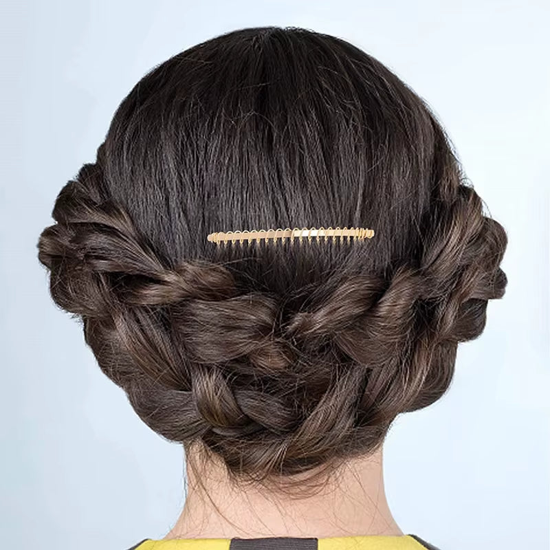 10-Piece Set of Metal Hair Slide Comb Bases and Decorative Headbands for Men - Chinese Detangling Jewelry Making Accessories