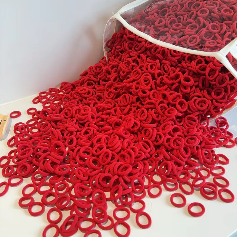 Elastic Hair Bands for Girls - Mini Colorful Nylon Headbands, Ponytail Holders, and Scrunchie Ornaments (20/50 Pcs)