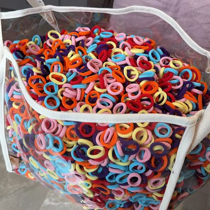 Elastic Hair Bands for Girls - Mini Colorful Nylon Headbands, Ponytail Holders, and Scrunchie Ornaments (20/50 Pcs)
