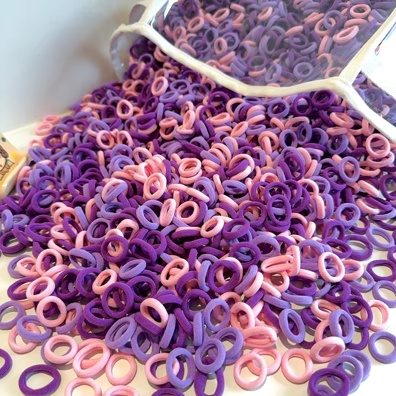 Elastic Hair Bands for Girls - Mini Colorful Nylon Headbands, Ponytail Holders, and Scrunchie Ornaments (20/50 Pcs)