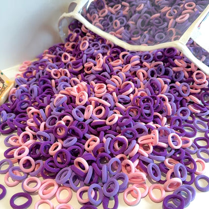Elastic Hair Bands for Girls - Mini Colorful Nylon Headbands, Ponytail Holders, and Scrunchie Ornaments (20/50 Pcs)
