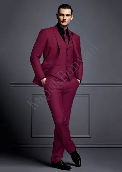 Men's Slim Fit Grey Suit Set for Weddings - Affordable Groom Tuxedo with Jacket, Vest, and Pants