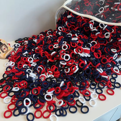 Elastic Hair Bands for Girls - Mini Colorful Nylon Headbands, Ponytail Holders, and Scrunchie Ornaments (20/50 Pcs)