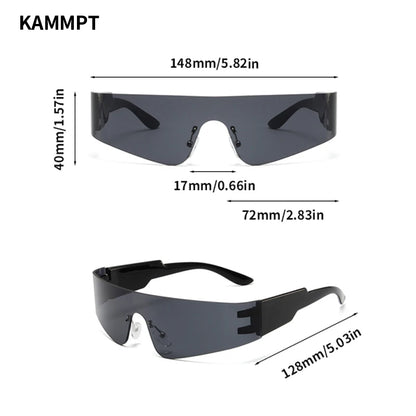 Rimless Multicolor Sunglasses for Men and Women - Trendy UV400 Eyewear